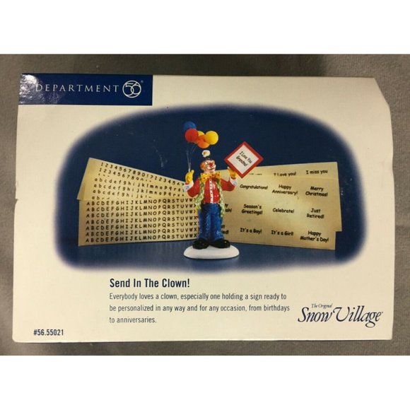 Department 56 "Send in the Clown!" Original Snow Village #56055021 ©1999 NOS - Picture 2 of 7